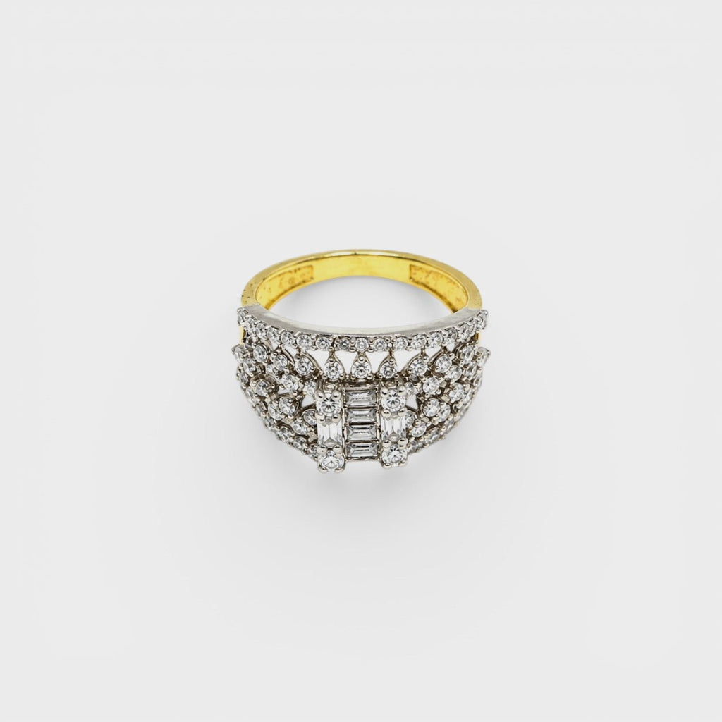 Crystal Cascade Ring - Monis Anas Jewellers