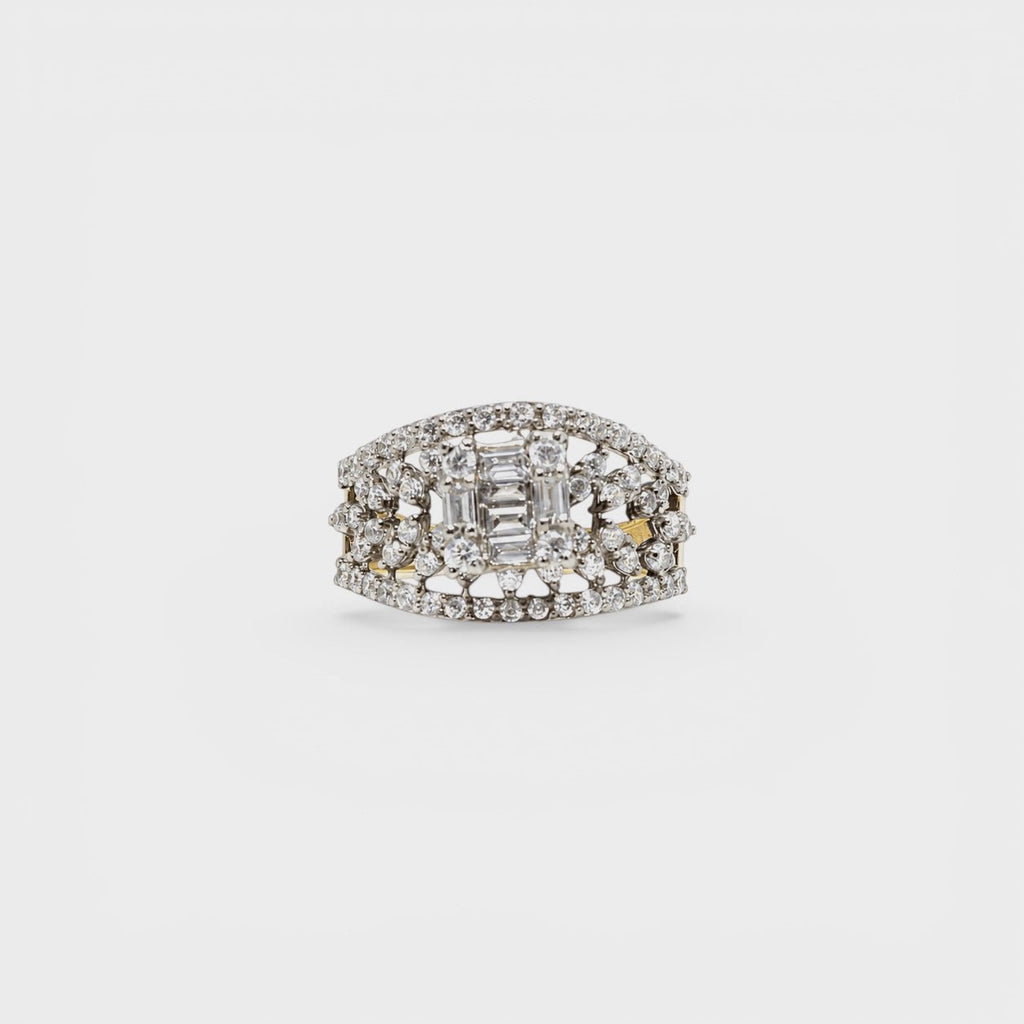 Crystal Cascade Ring - Monis Anas Jewellers