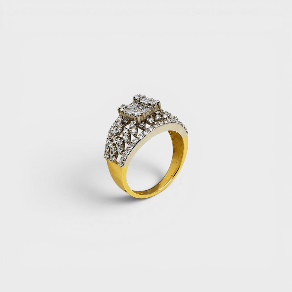 Crystal Cascade Ring - Monis Anas Jewellers