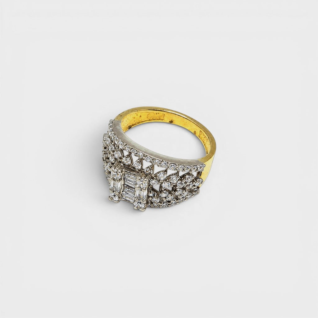 Crystal Cascade Ring - Monis Anas Jewellers