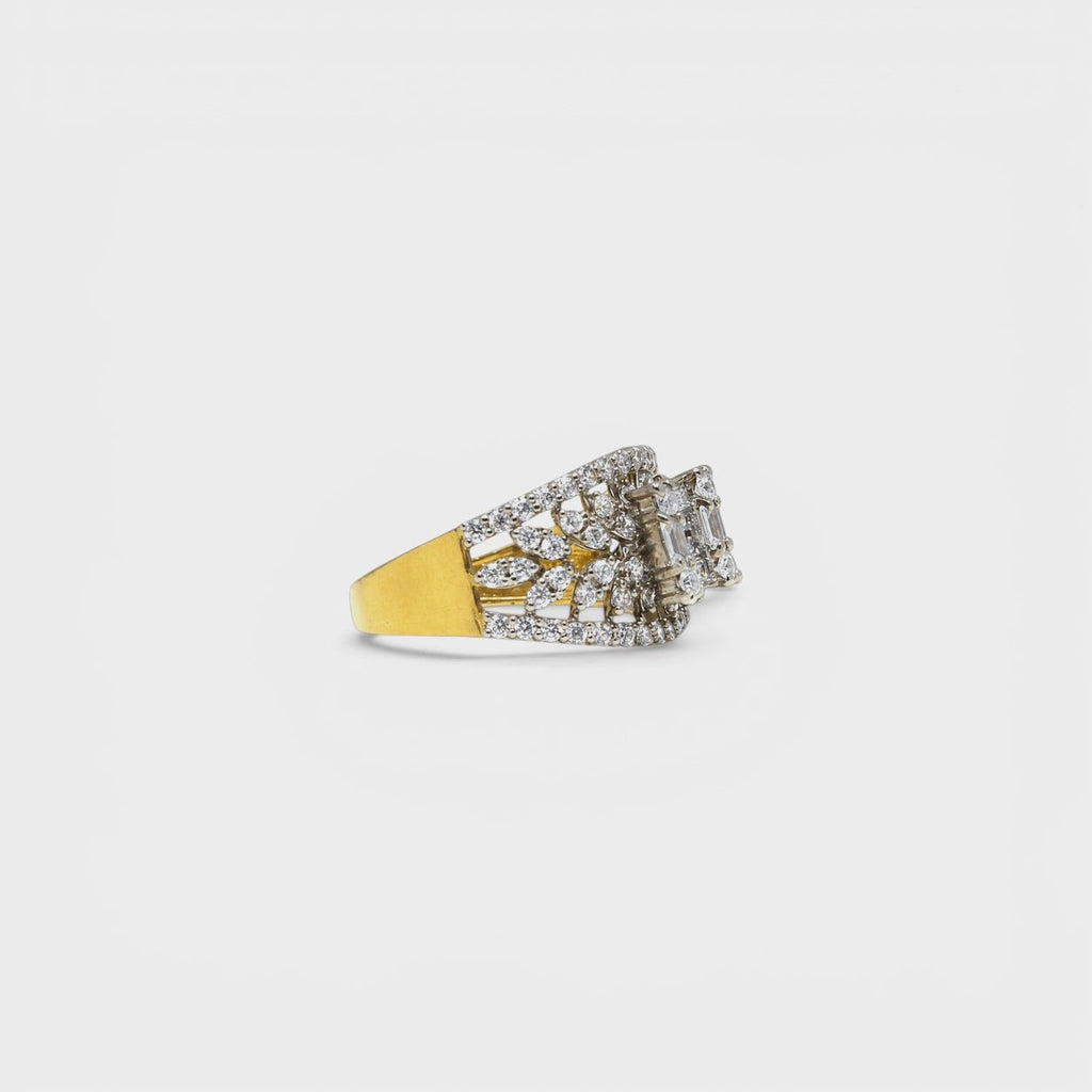 Crystal Cascade Ring - Monis Anas Jewellers