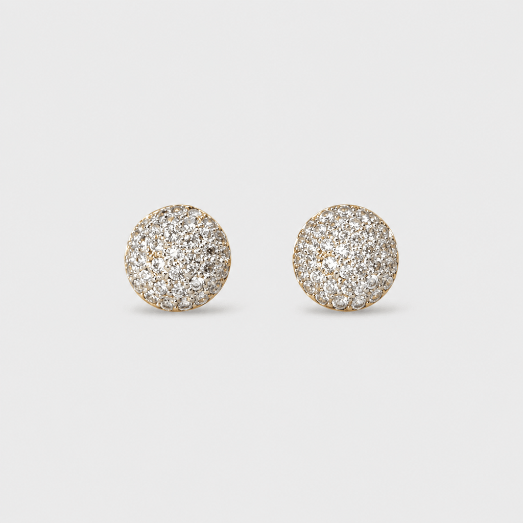 Crystal Dome Studs - Monis Anas Jewellers