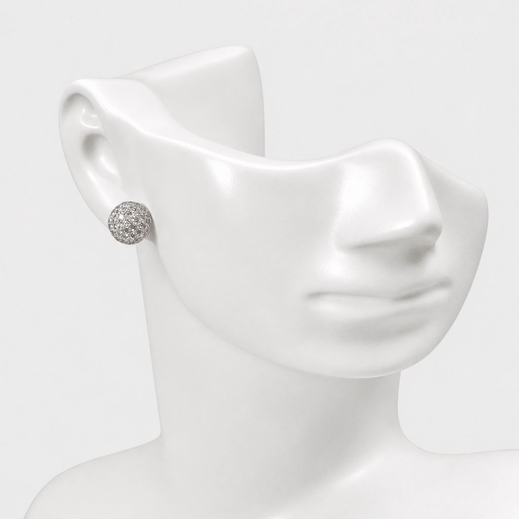 Crystal Dome Studs - Monis Anas Jewellers