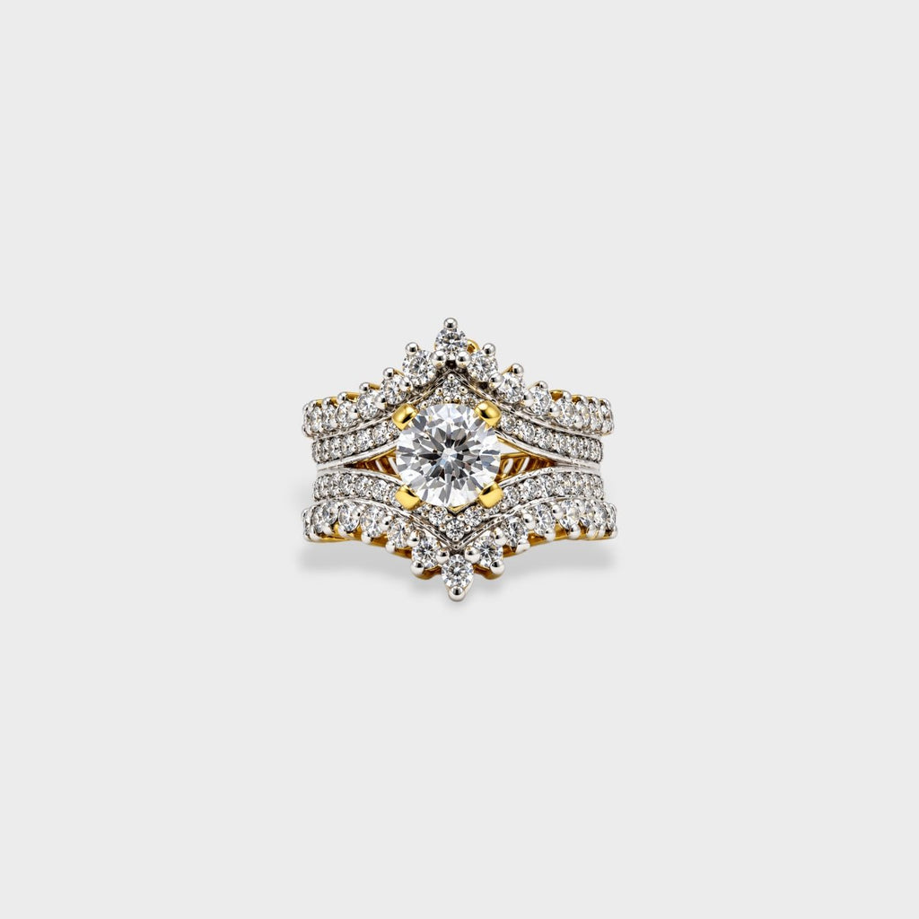Crystal Lotus Crown Ring - Monis Anas Jewellers
