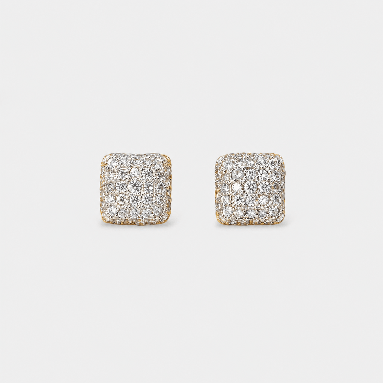 Crystal Square Studs - Monis Anas Jewellers