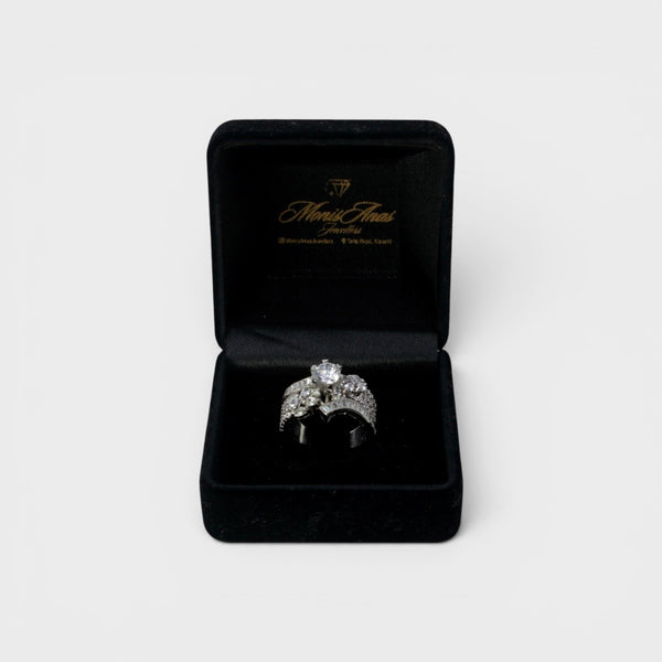 Crystal Wave Cascade Ring