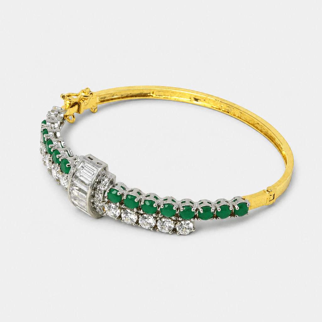 Emerald Arc Bangle - Monis Anas Jewellers