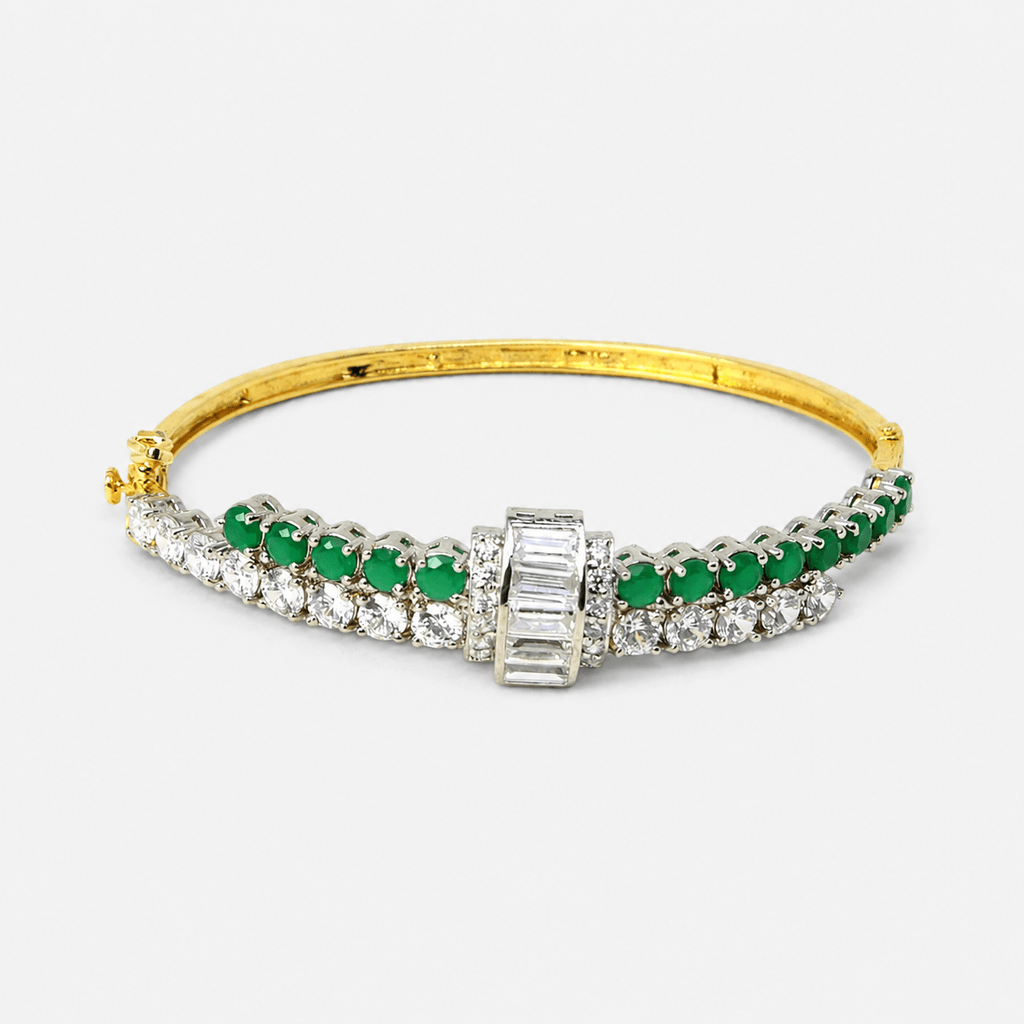 Emerald Arc Bangle - Monis Anas Jewellers