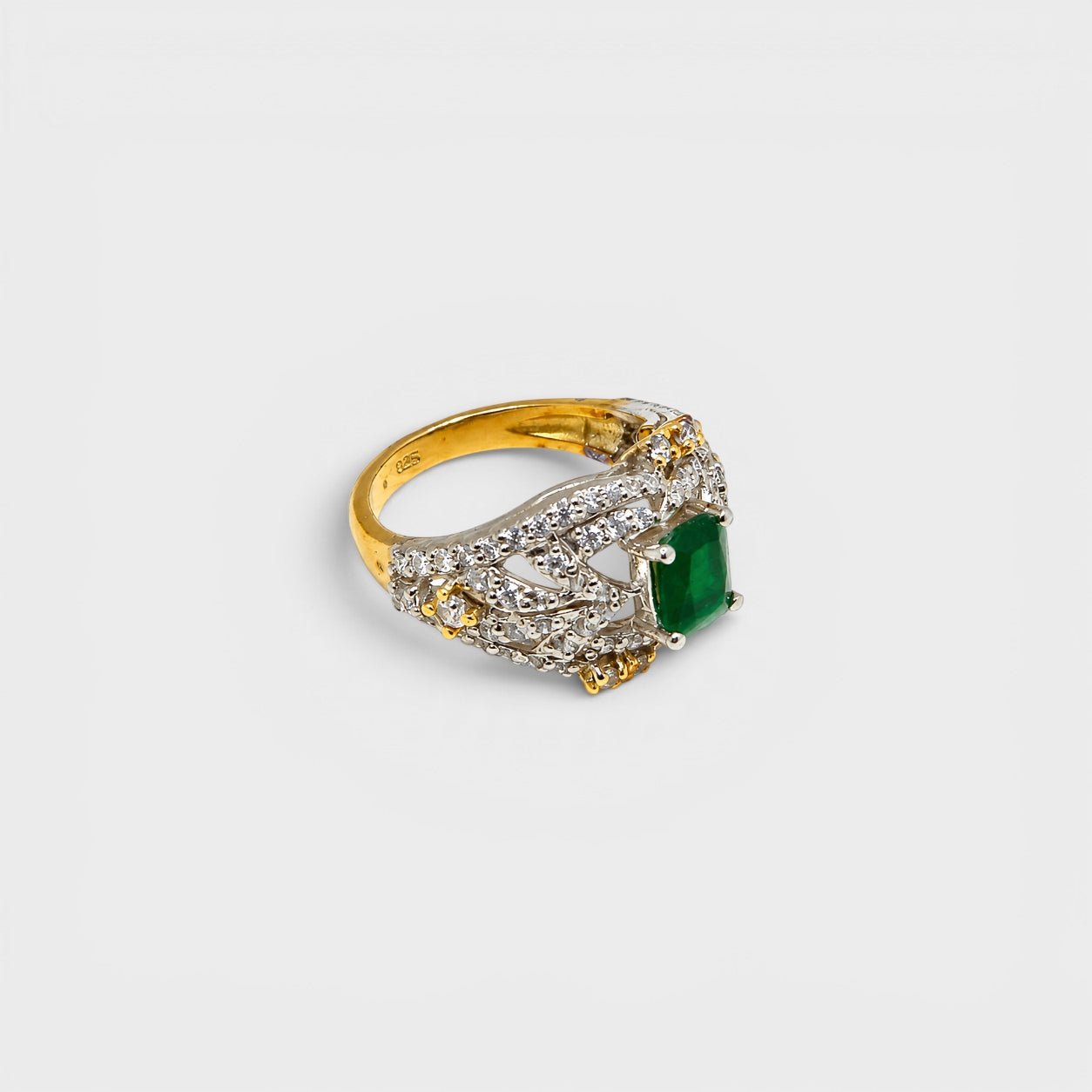 Emerald Enigma Ring - Monis Anas Jewellers