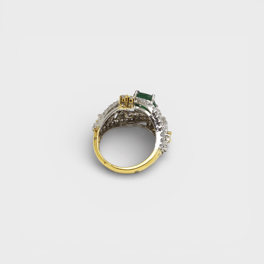 Emerald Enigma Ring - Monis Anas Jewellers