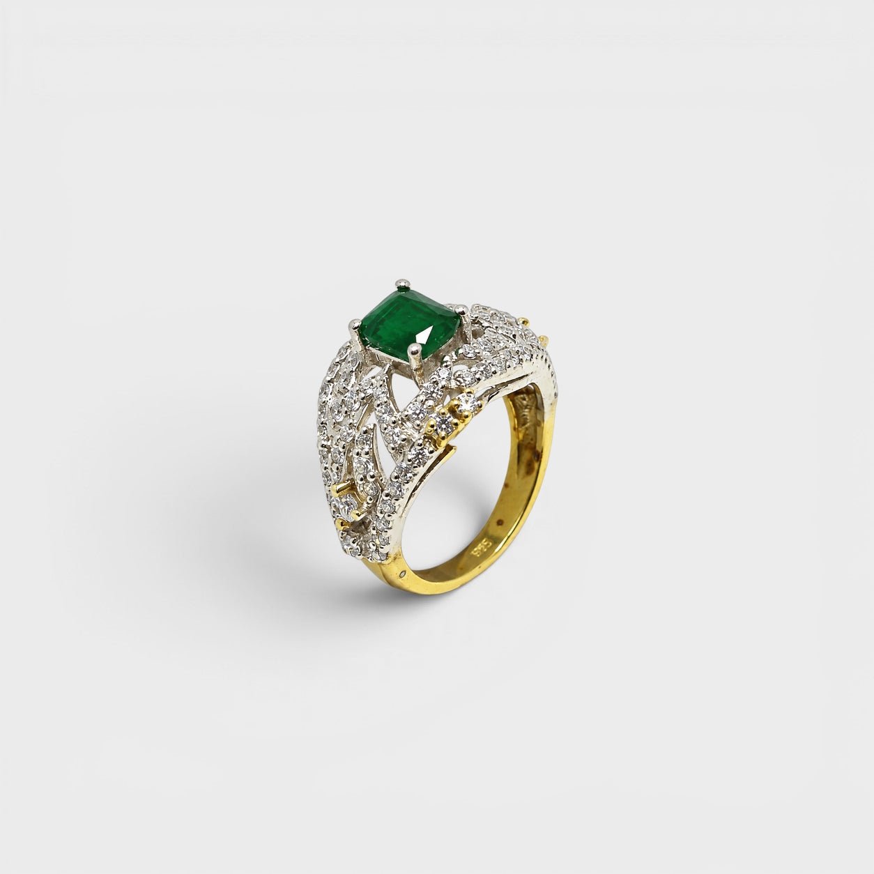 Emerald Enigma Ring - Monis Anas Jewellers
