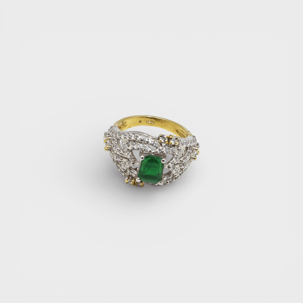 Emerald Enigma Ring - Monis Anas Jewellers