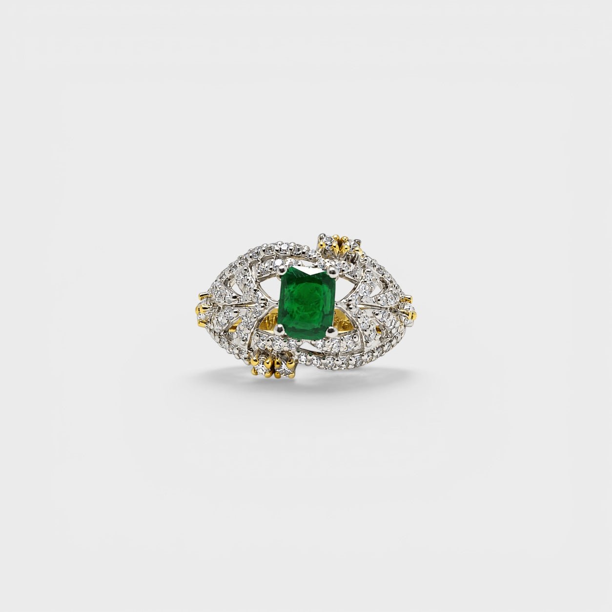 Emerald Enigma Ring - Monis Anas Jewellers