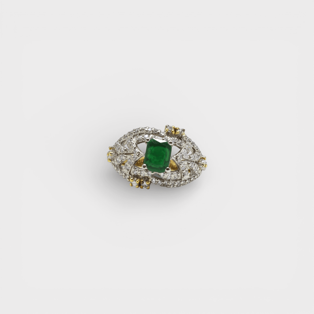 Emerald Enigma Ring - Monis Anas Jewellers