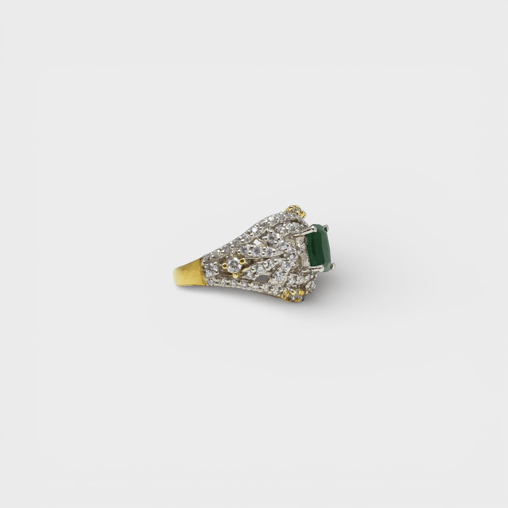 Emerald Enigma Ring - Monis Anas Jewellers