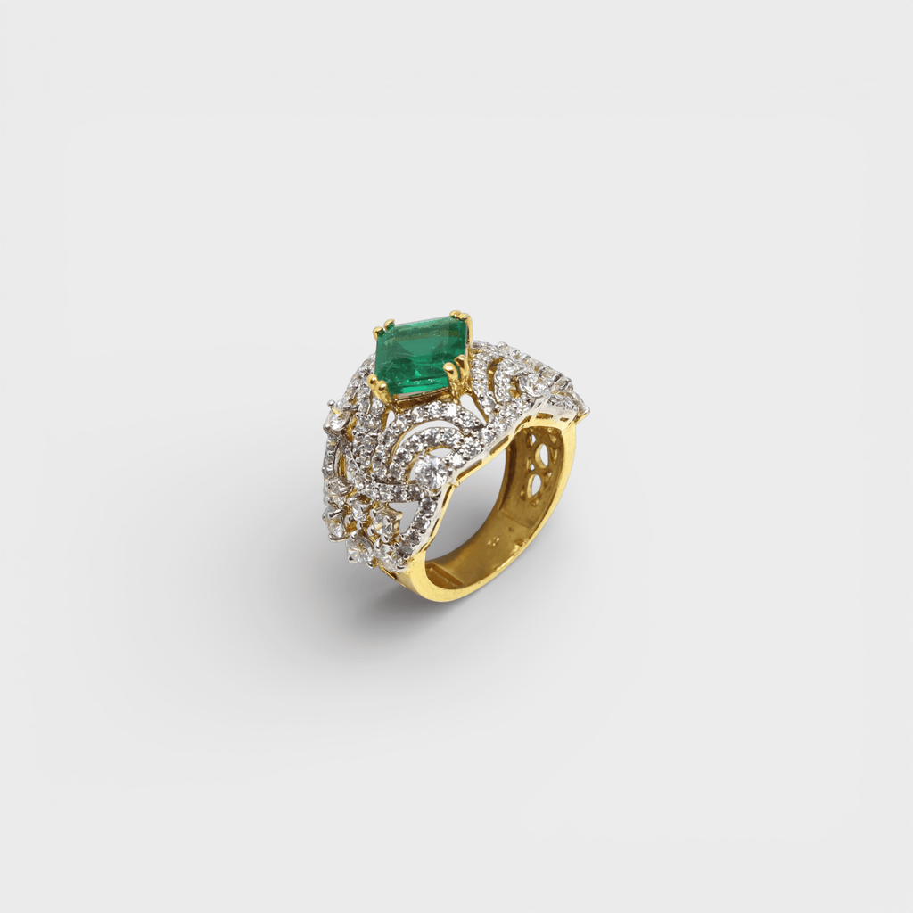 Emerald Majesty Ring - Monis Anas Jewellers