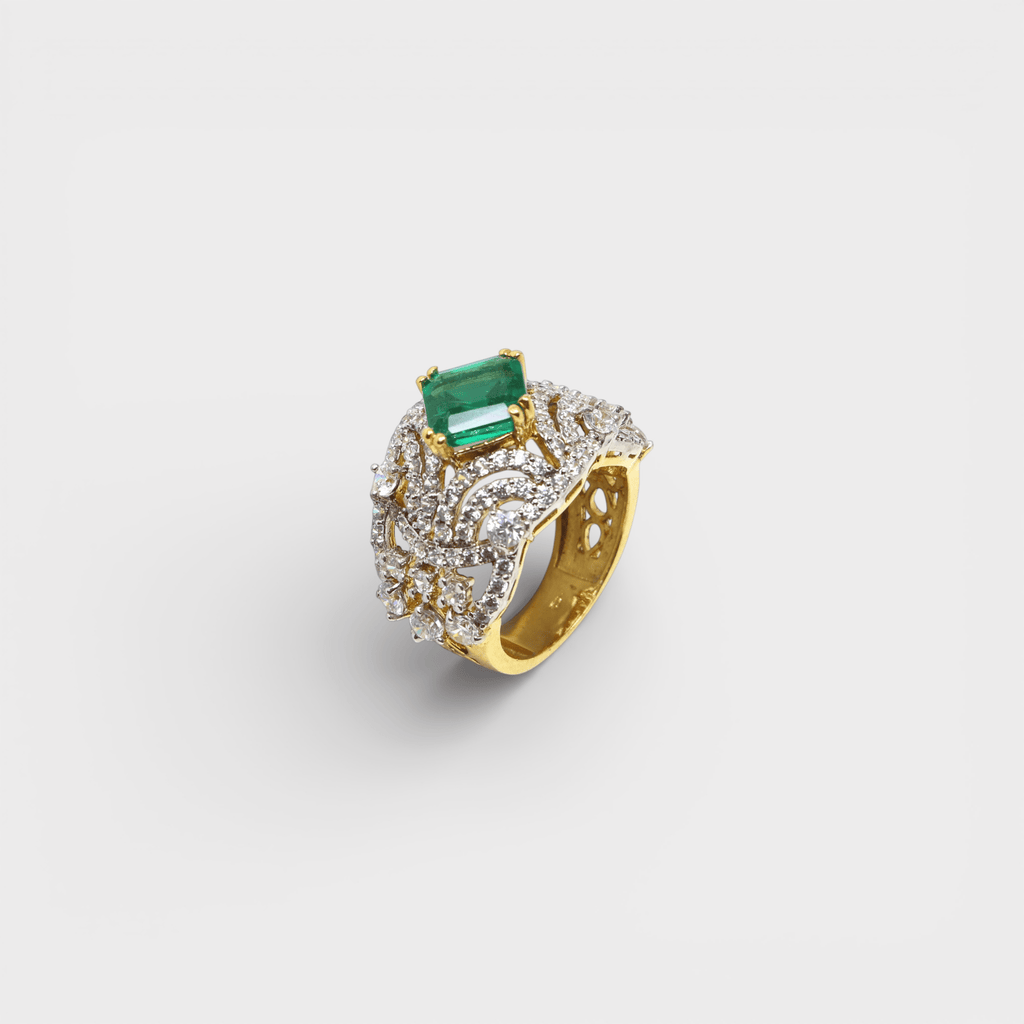 Emerald Majesty Ring - Monis Anas Jewellers