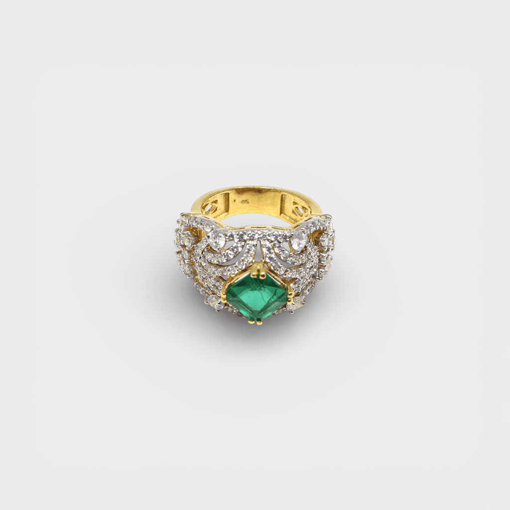 Emerald Majesty Ring - Monis Anas Jewellers