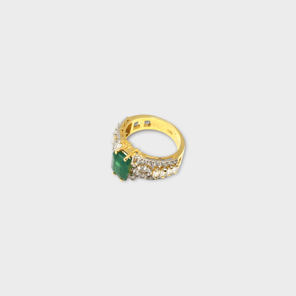 Emerald Monarch Ring - Monis Anas Jewellers