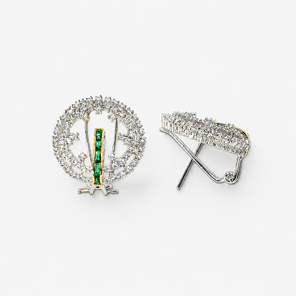 Emerald Orbit Studs