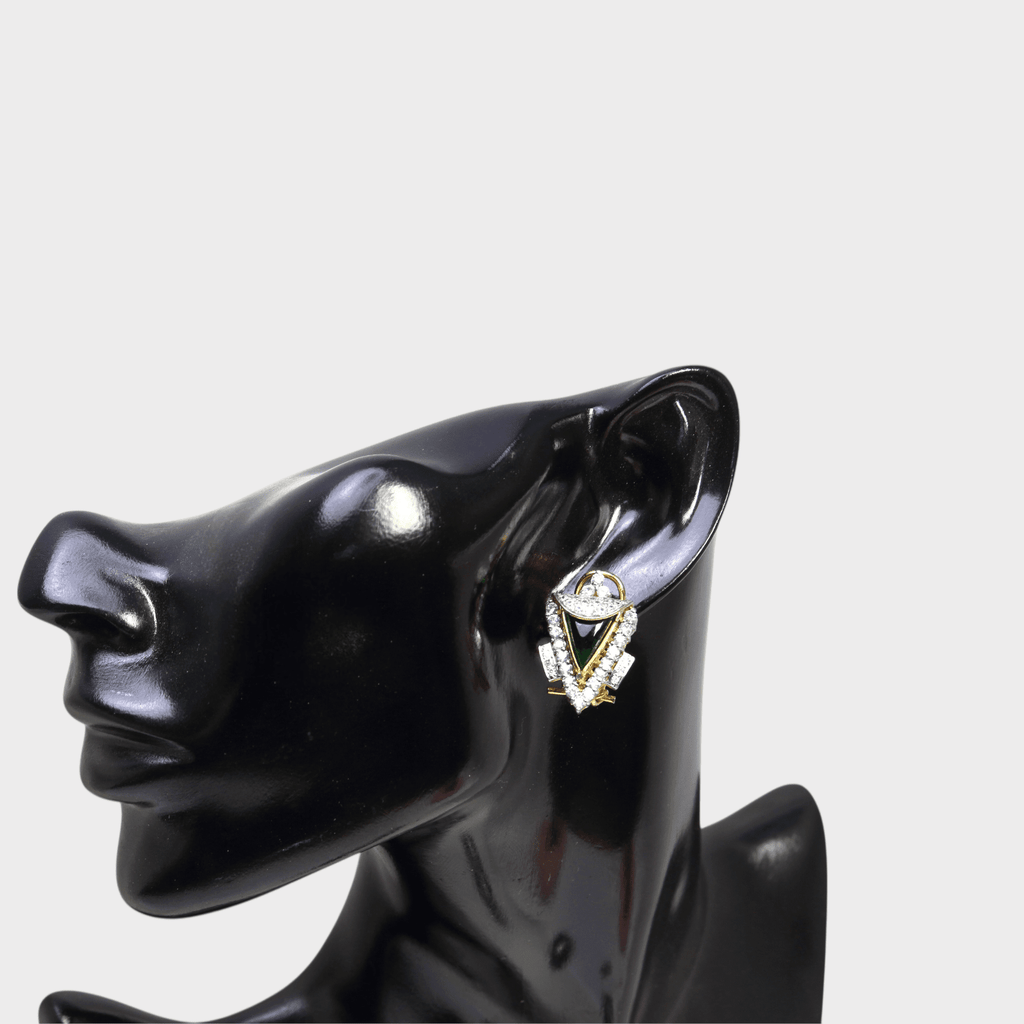 Emerald Phoenix Studs - Monis Anas Jewellers