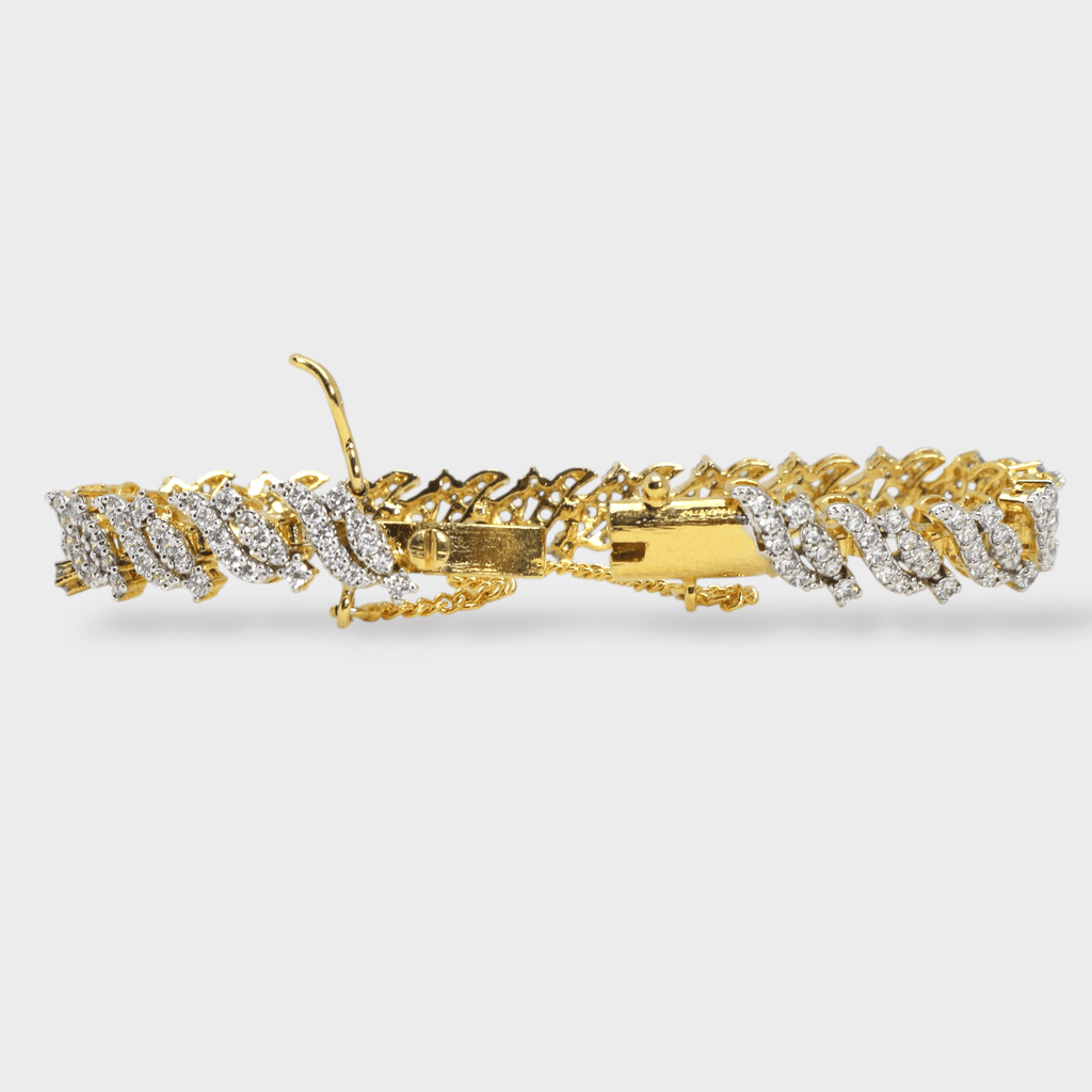 Full Iced Cuban Link Bracelet – 18K Gold Plated - Monis Anas Jewellers