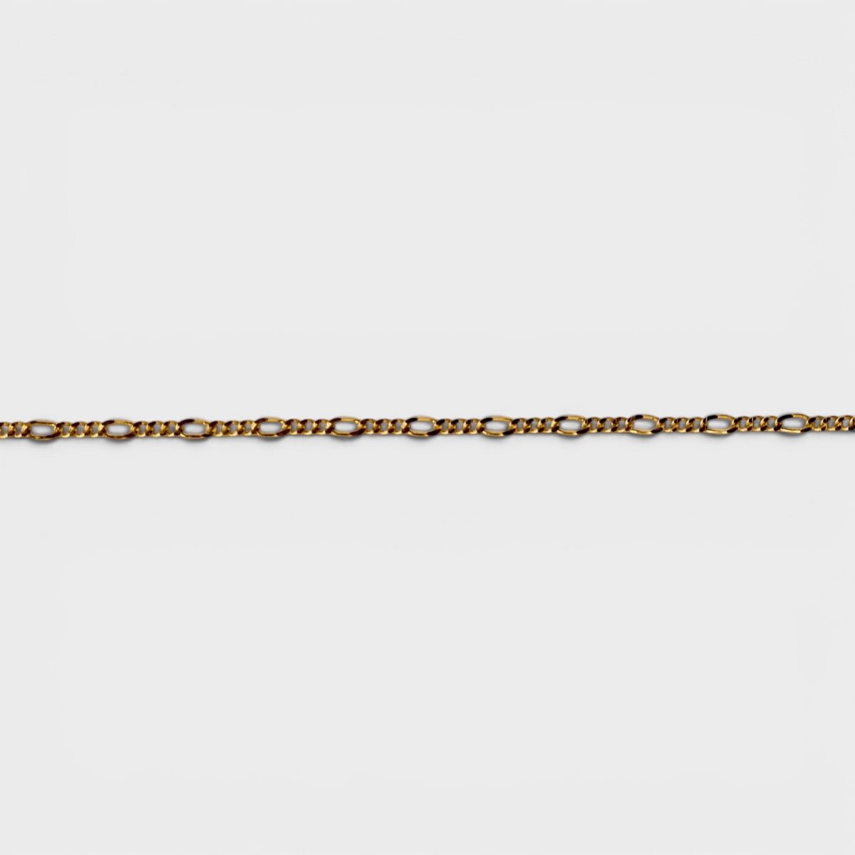 Gold Figaro Chain | 1.7mm | 18K Gold Plated - Monis Anas Jewellers