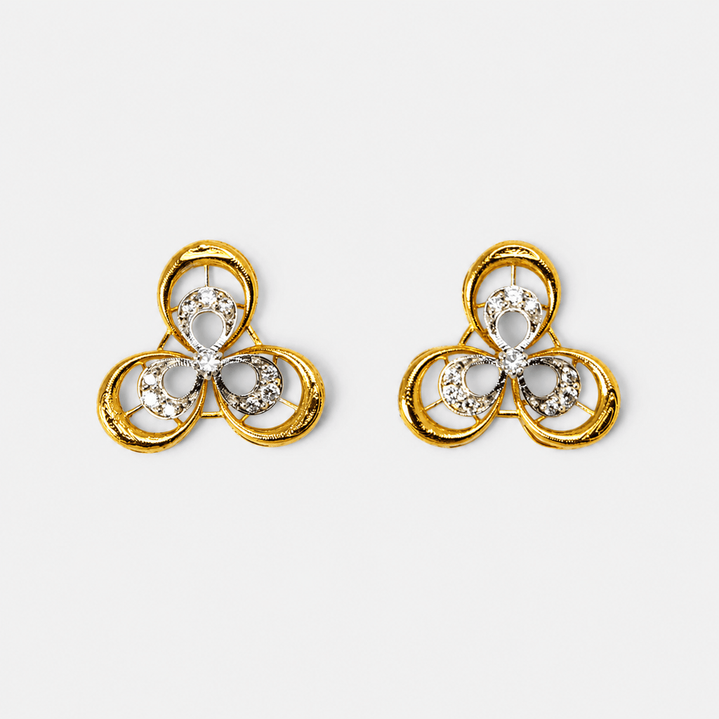 Golden Trinity Pendant Set - Monis Anas Jewellers