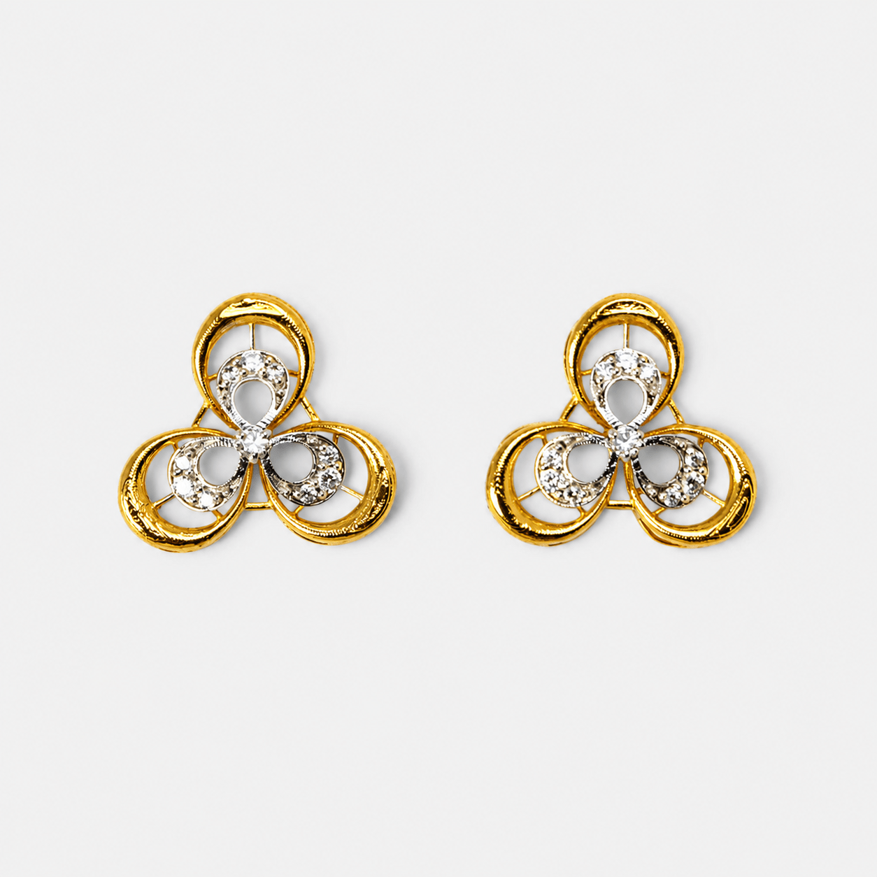 Golden Trinity Pendant Set - Monis Anas Jewellers