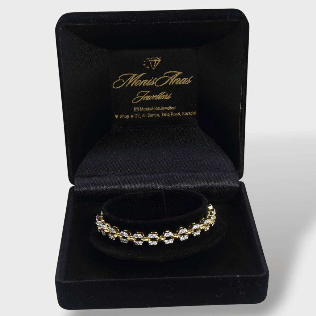Iced Cuban Link Bracelet – 18K Gold Plated - Monis Anas Jewellers