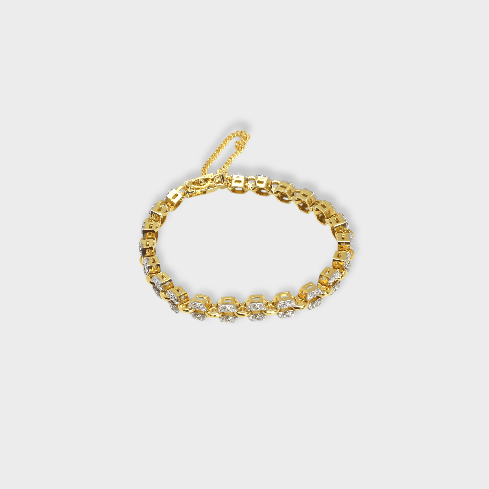 Iced Cuban Link Bracelet – 18K Gold Plated - Monis Anas Jewellers
