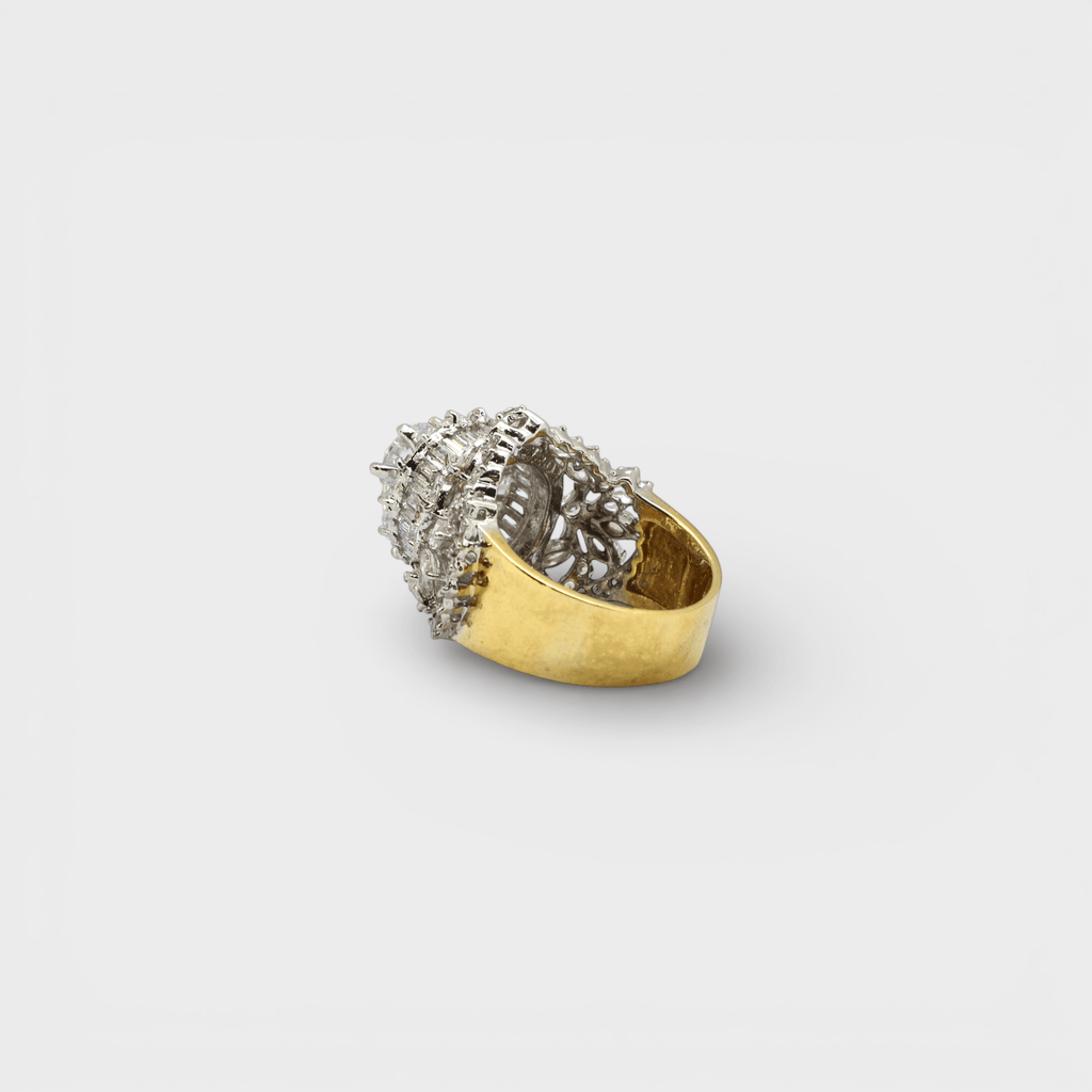Imperial Halo Statement Ring – Multi - Layer CZ - Monis Anas Jewellers