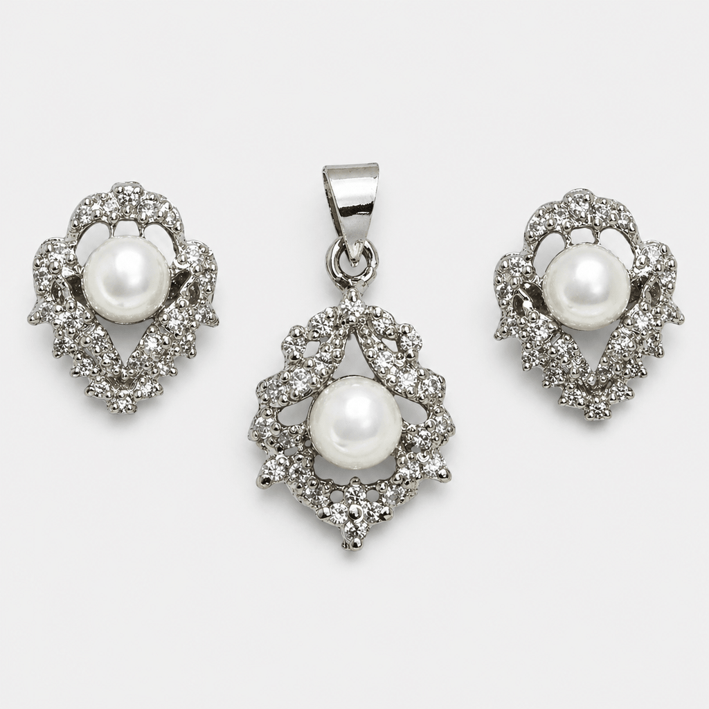 Ivory Halo Set - Monis Anas Jewellers