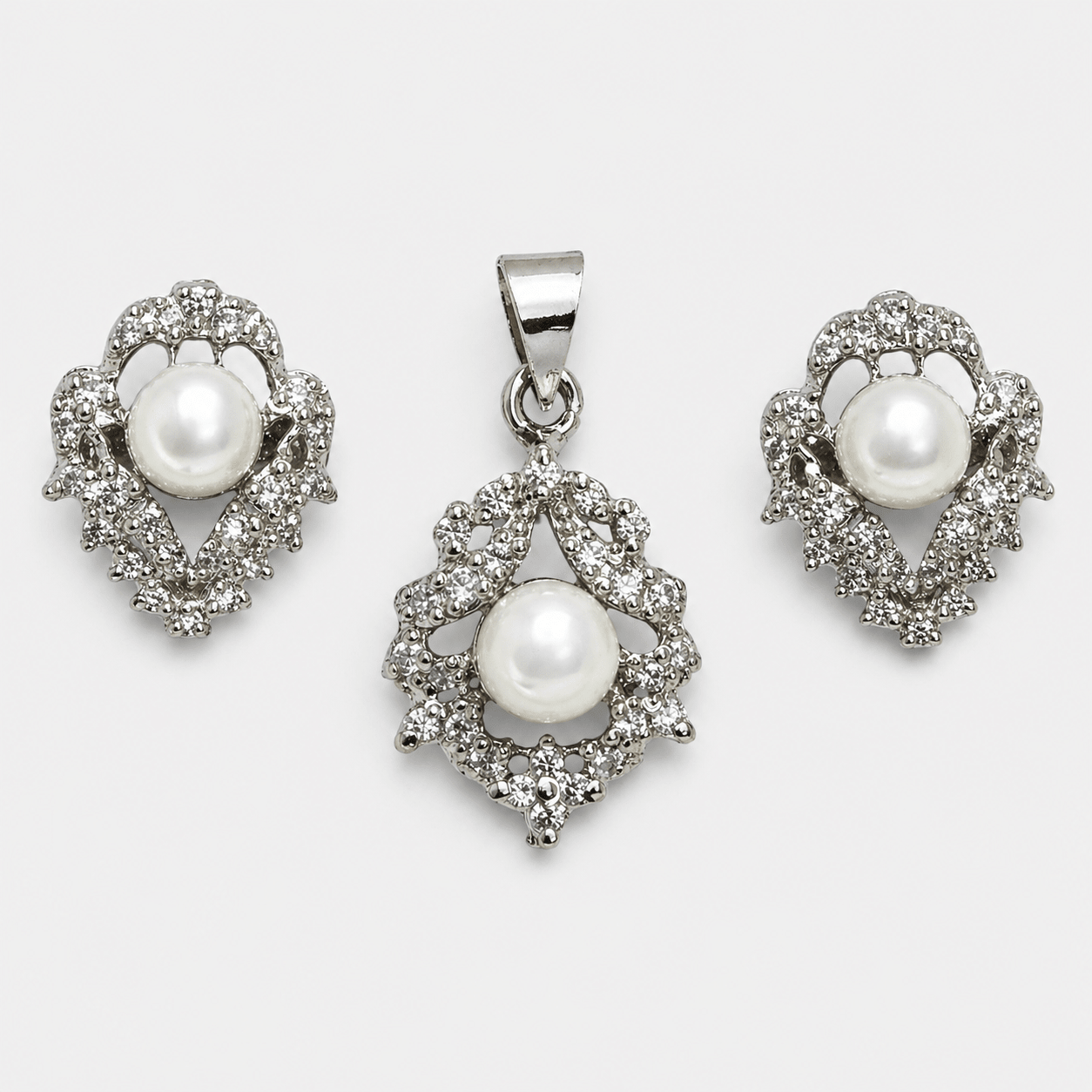 Ivory Halo Set - Monis Anas Jewellers