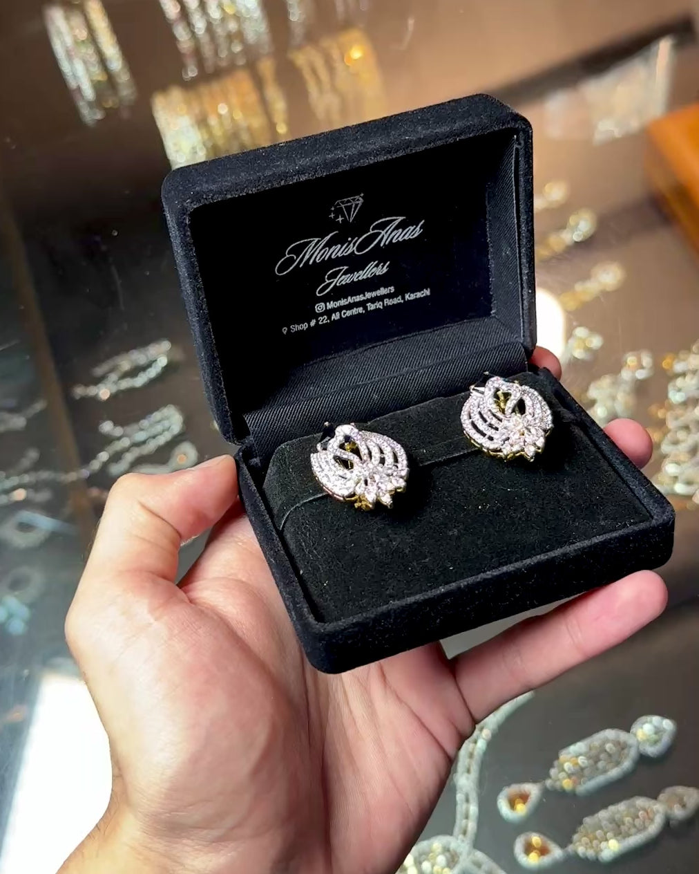 Sapphire Swan Studs