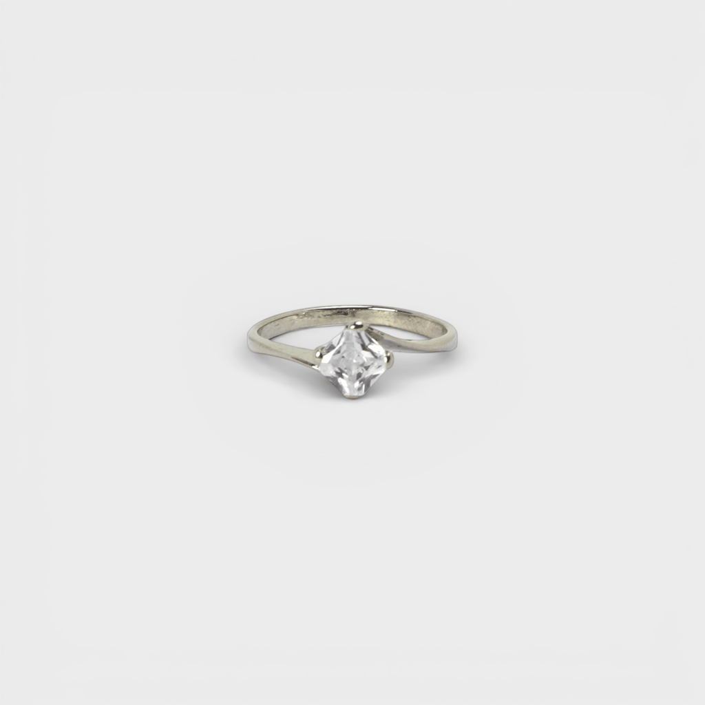 Princess - Cut CZ Solitaire Ring - Monis Anas Jewellers