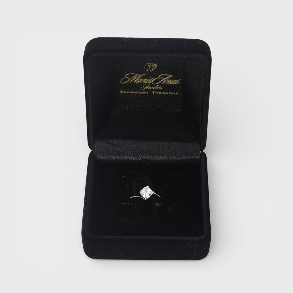 Princess - Cut CZ Solitaire Ring - Monis Anas Jewellers