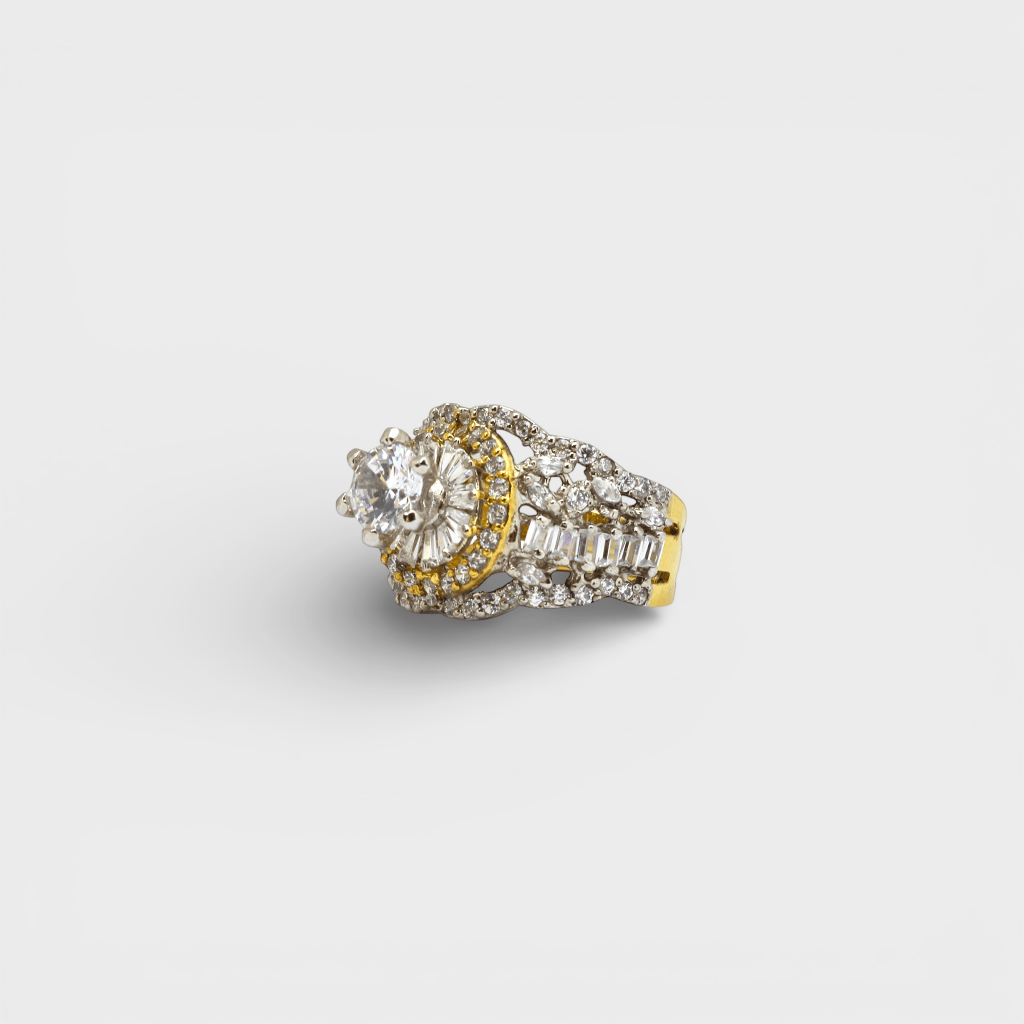 Regal Bloom Halo Ring - Monis Anas Jewellers