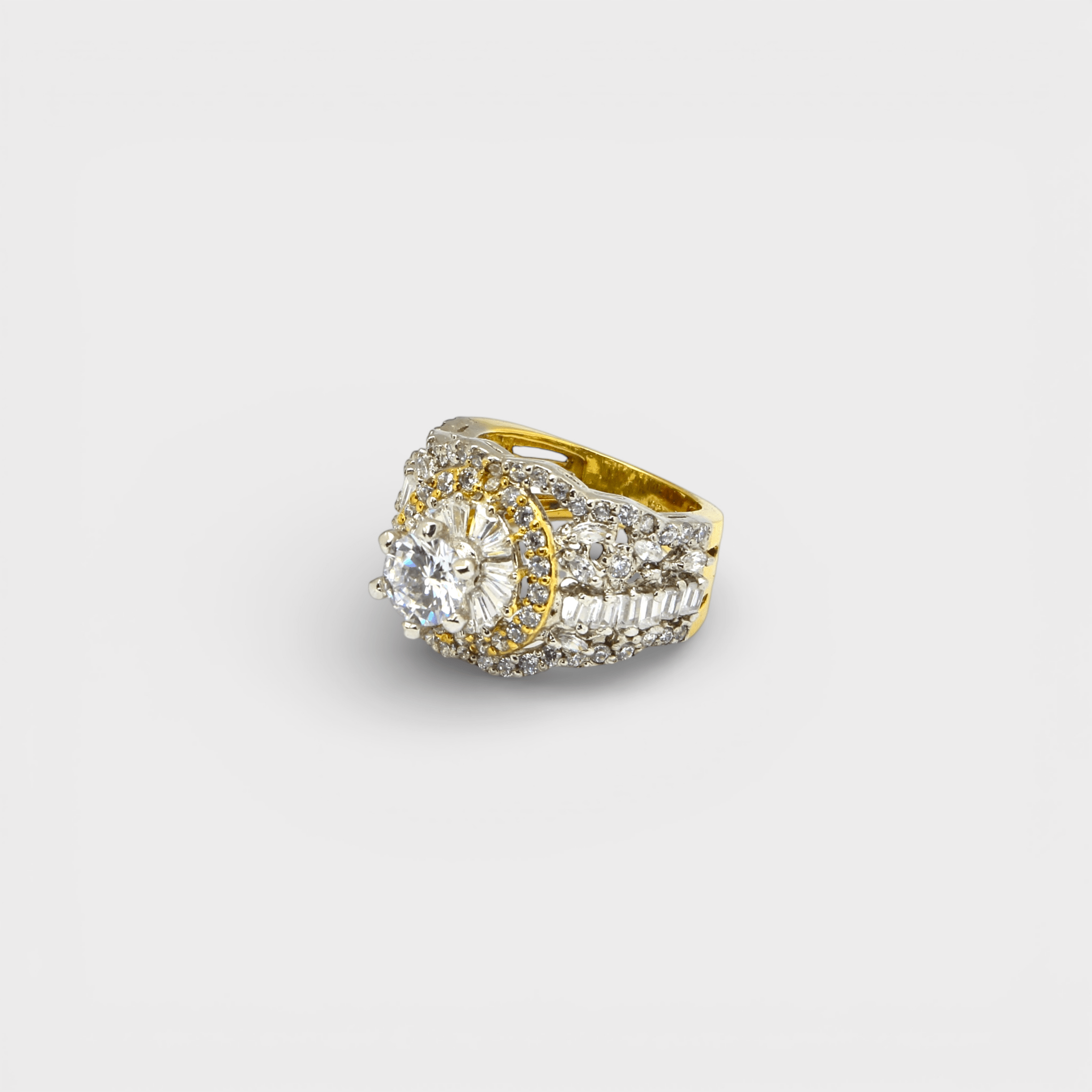 Regal Bloom Halo Ring - Monis Anas Jewellers