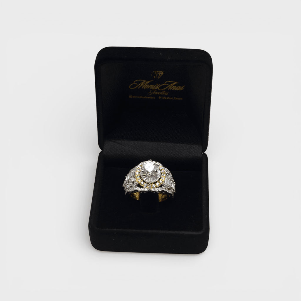 Regal Bloom Halo Ring - Monis Anas Jewellers