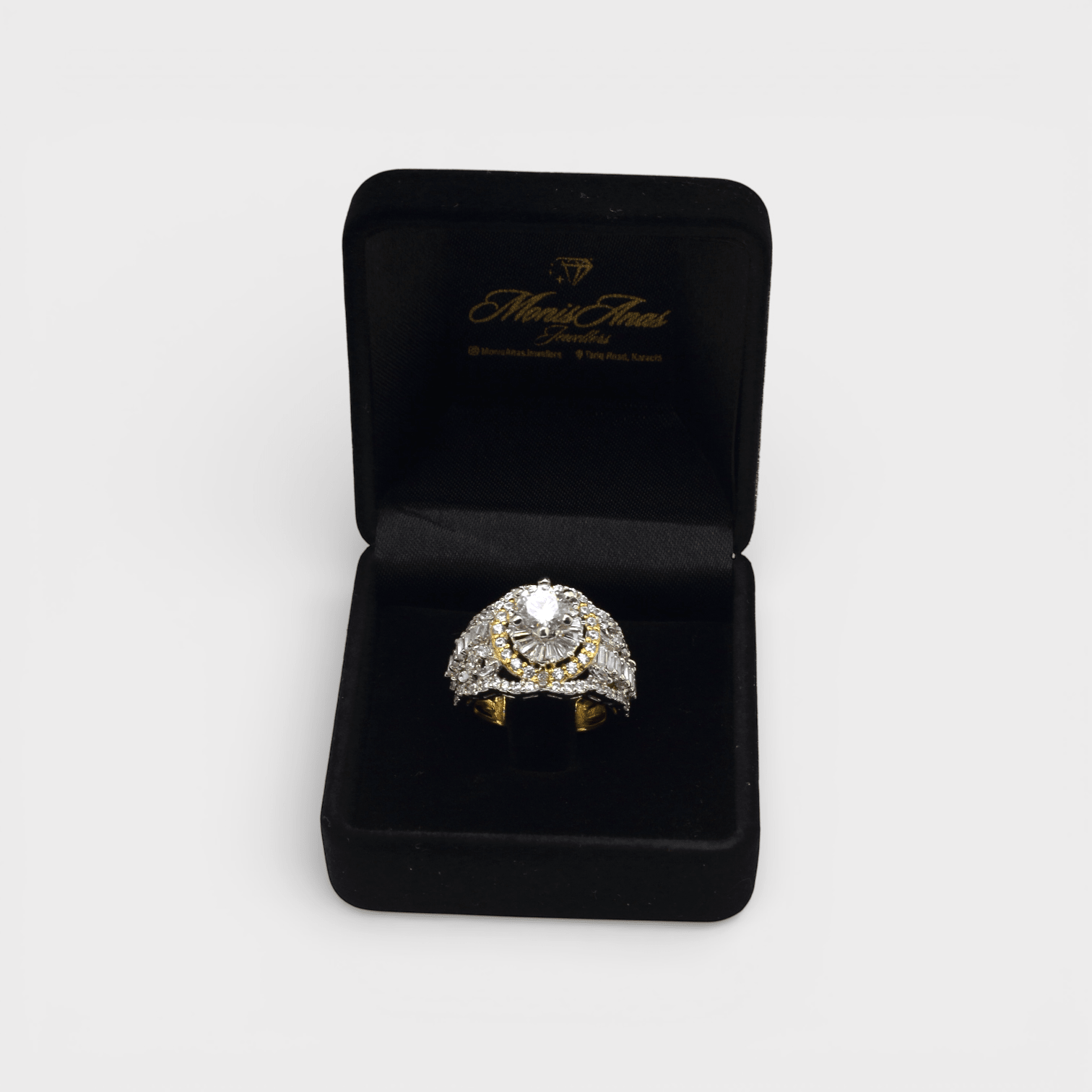 Regal Bloom Halo Ring - Monis Anas Jewellers