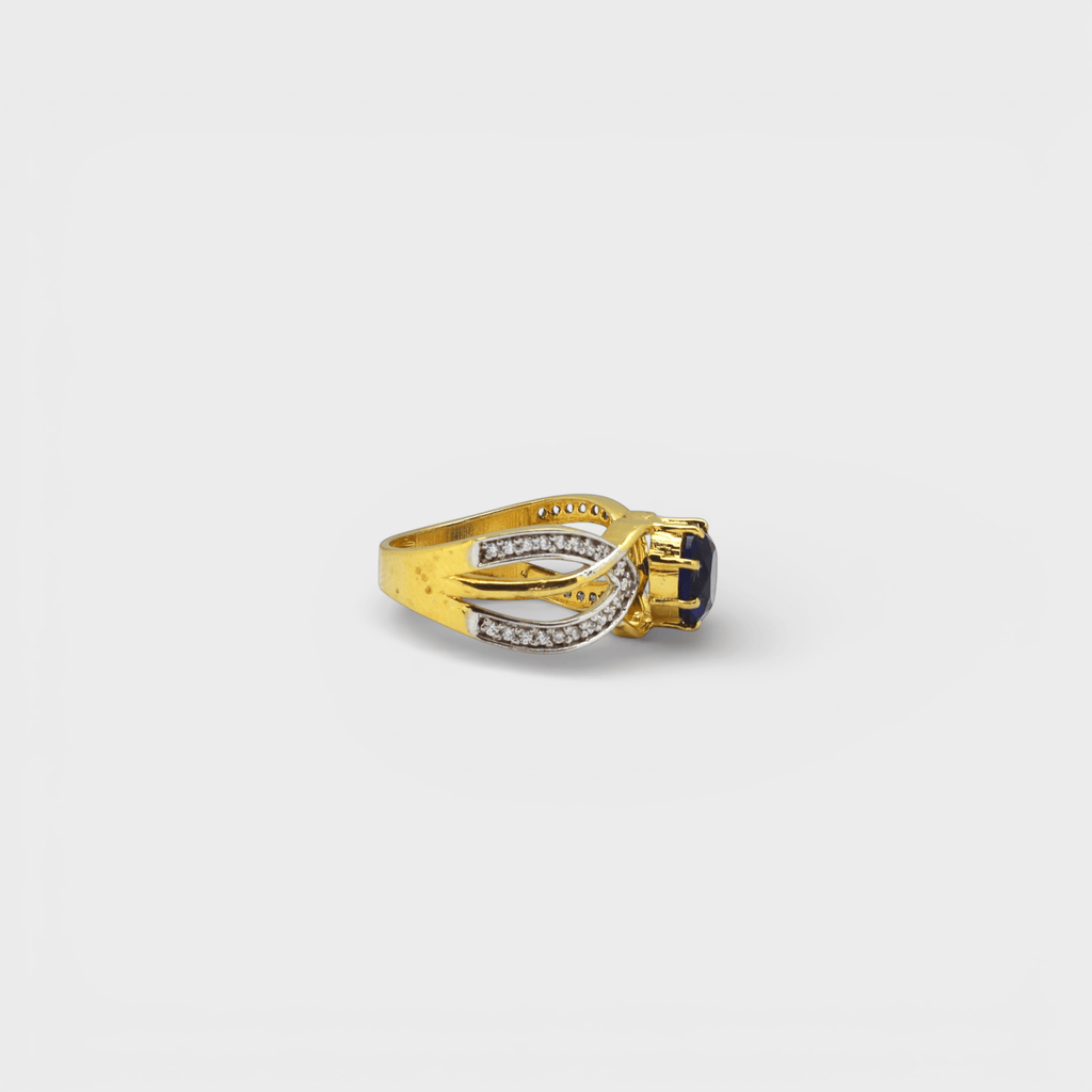 Royal Infinity Sapphire Ring – Oval Blue Gem - Monis Anas Jewellers