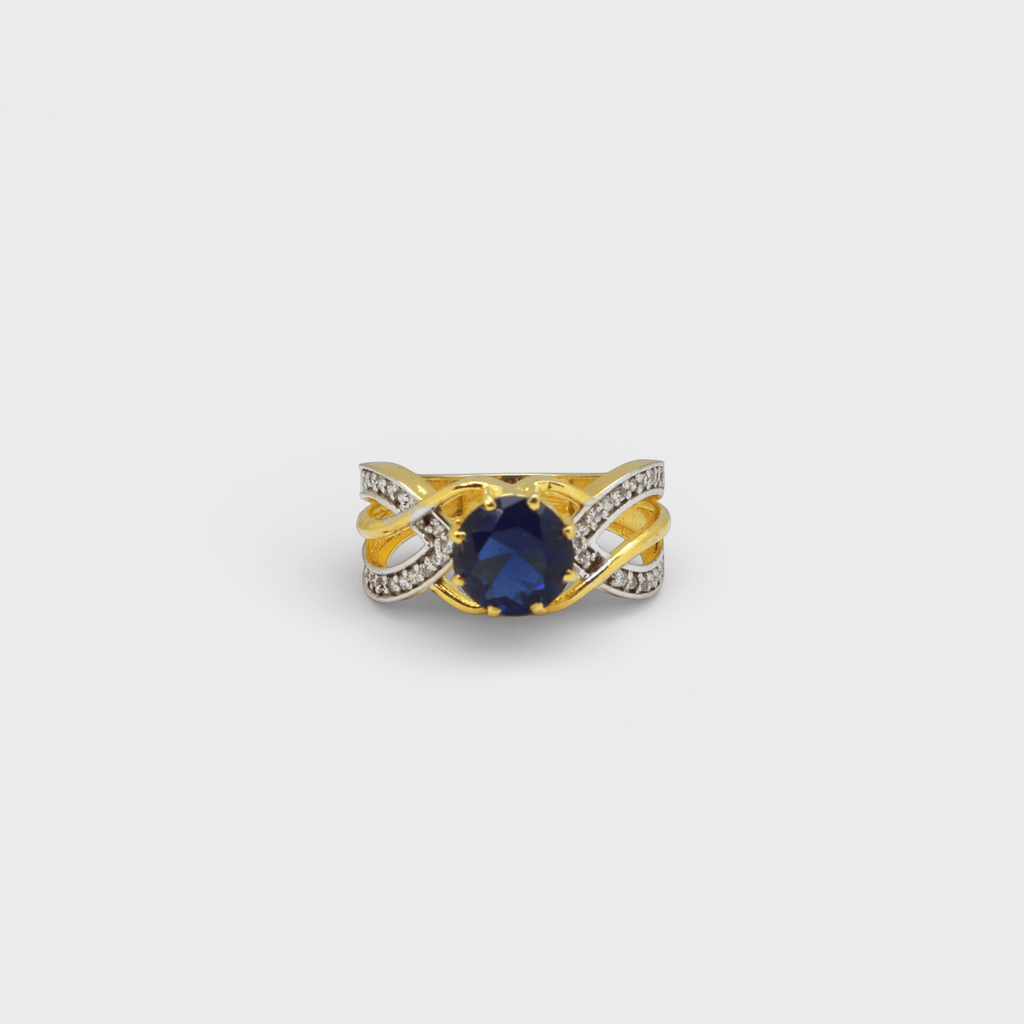 Royal Infinity Sapphire Ring – Oval Blue Gem - Monis Anas Jewellers