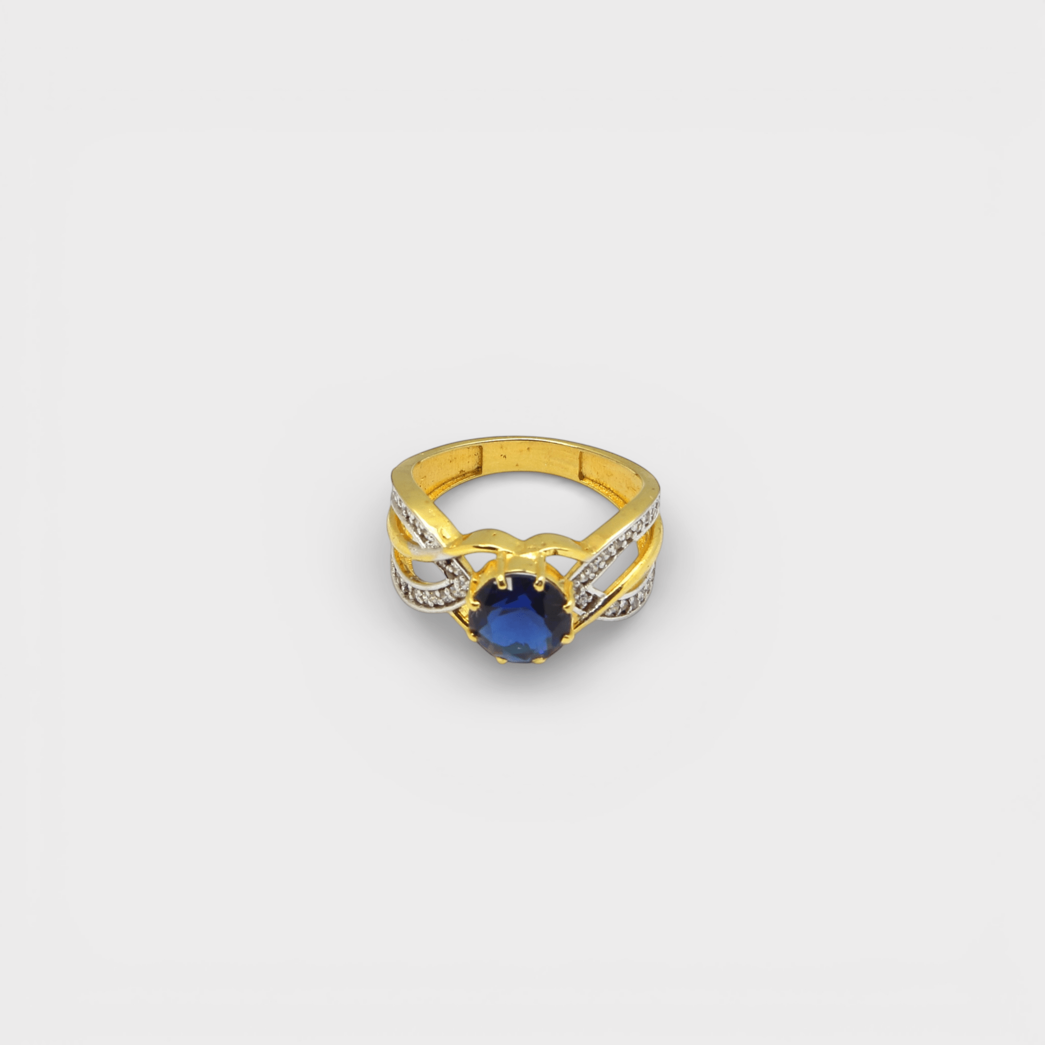 Royal Infinity Sapphire Ring – Oval Blue Gem - Monis Anas Jewellers