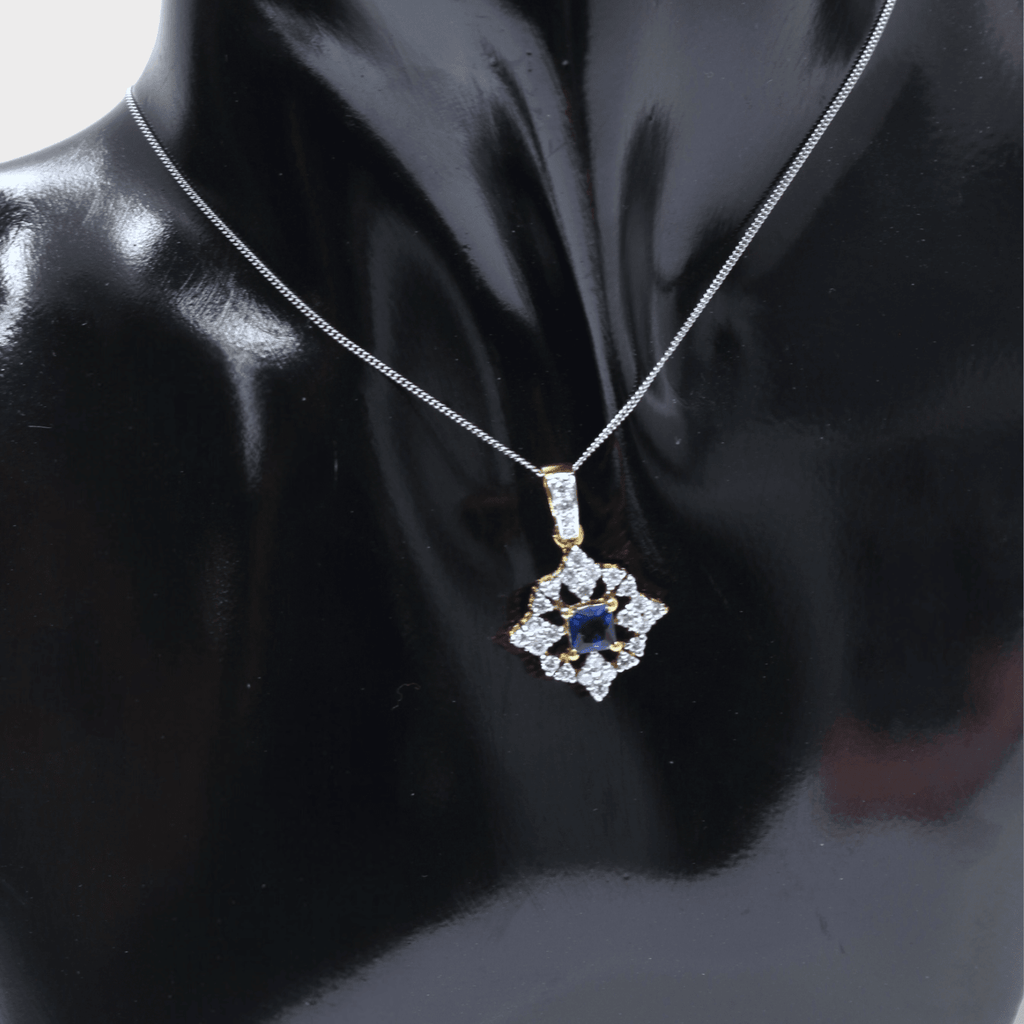 Royal Sapphire Blossom Locket Suite - Monis Anas Jewellers