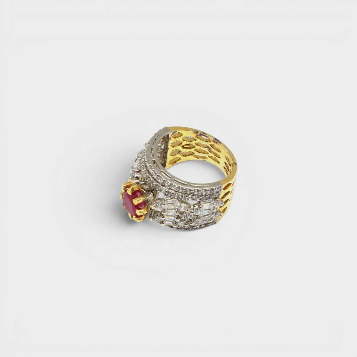 Ruby Coronet Ring - Monis Anas Jewellers