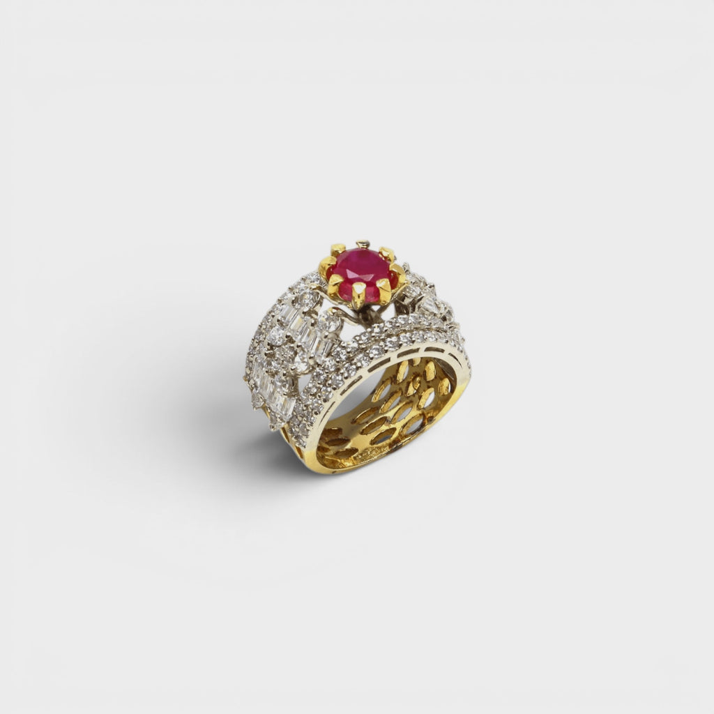 Ruby Coronet Ring - Monis Anas Jewellers