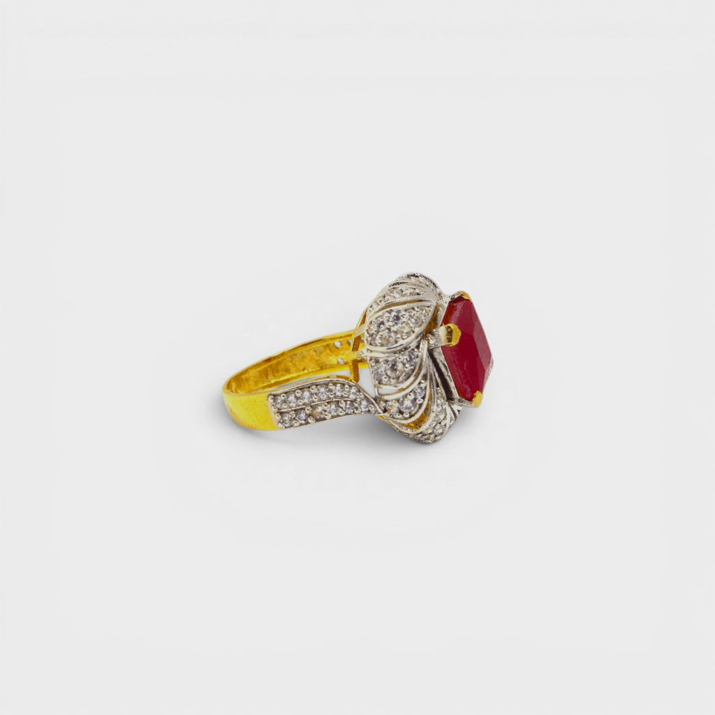 Ruby Crown Ring - Monis Anas Jewellers