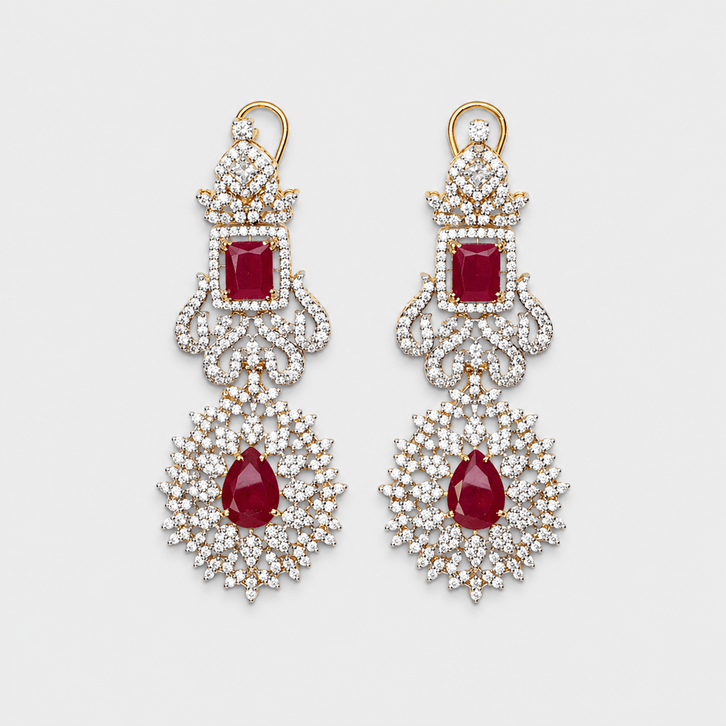 Ruby Empress Bridal Set - Monis Anas Jewellers
