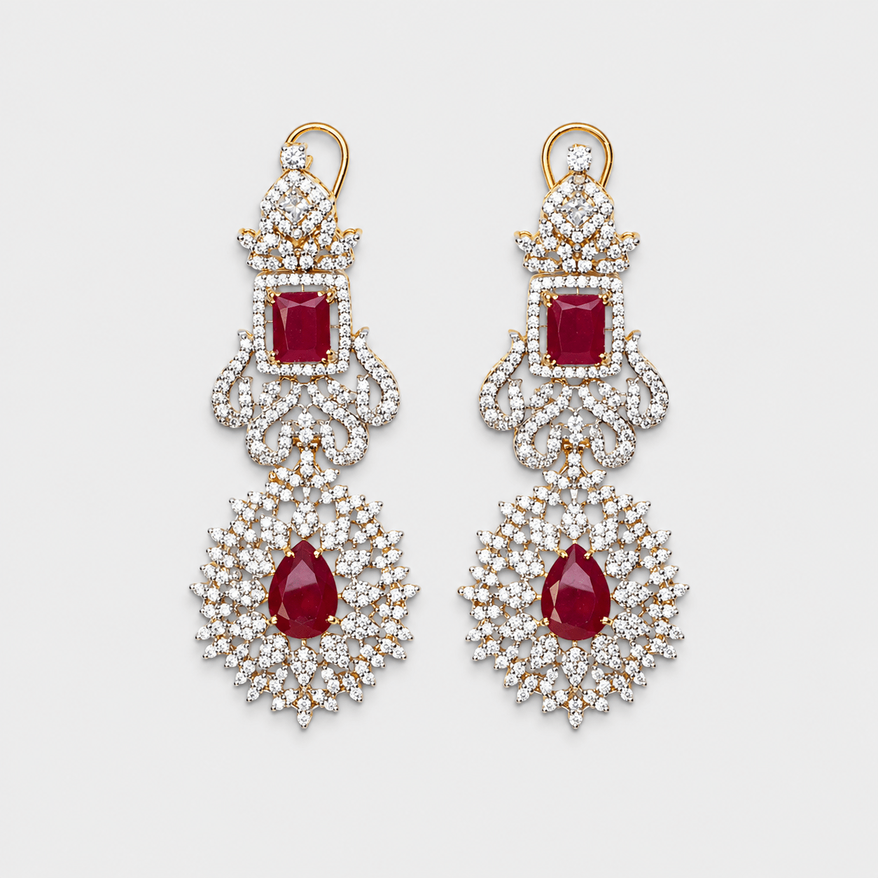 Ruby Empress Bridal Set - Monis Anas Jewellers